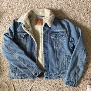 Levi's Blue Denim Jacket with Sherpa Lining